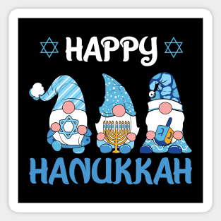 Happy Hanukkah Christmas Gnome Gnomies Menorah Dreidel Sticker